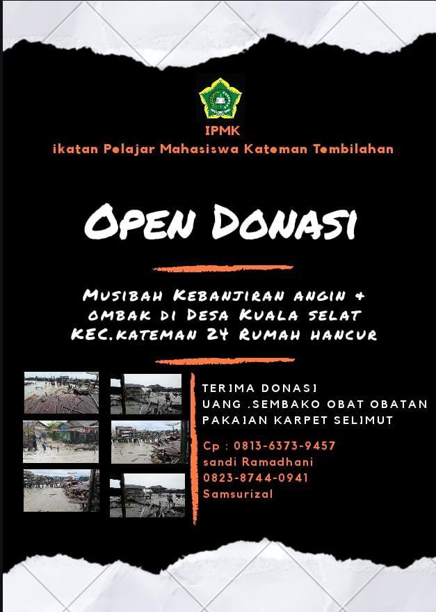 Ipmk Tembilahan Open Donasi Untuk Korban Bencana Alam Di Desa Kuala Selat